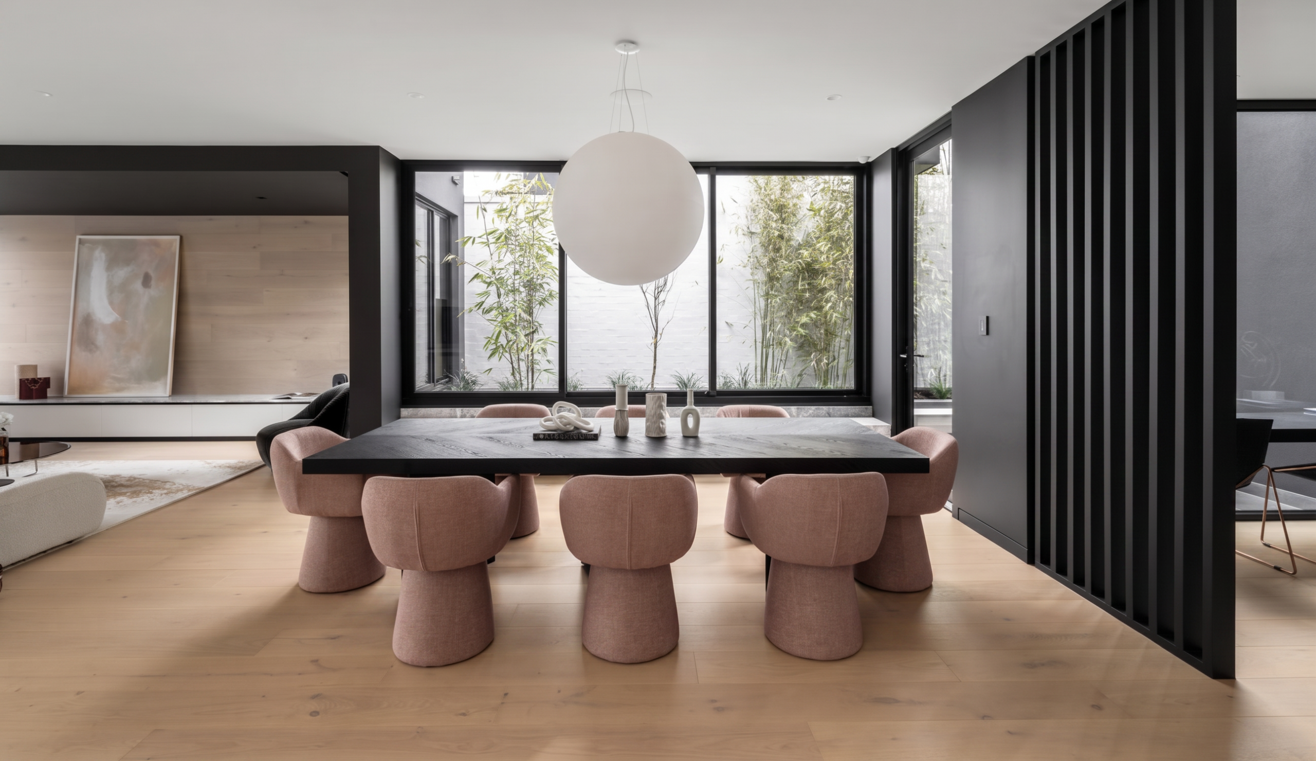 pink chairs